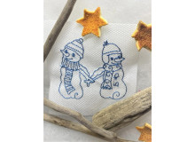 Stickdatei - Schneemann Alphabet Buchstabe M